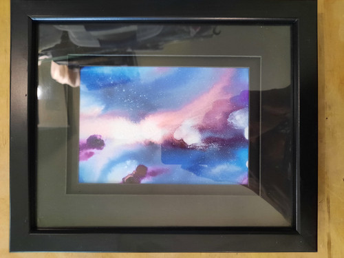 Quadro astratto acquerello