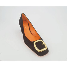 Sandali Con Tacco Neri In Velluto SANTONI Taglia 39,5