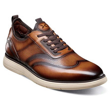 Stacy Adams Edgewood Cognac Wingtip Elastico Pizzo Scarpe Casual (USA Uomo Size)