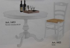 TAVOLO TONDO IN LEGNO BIANCO