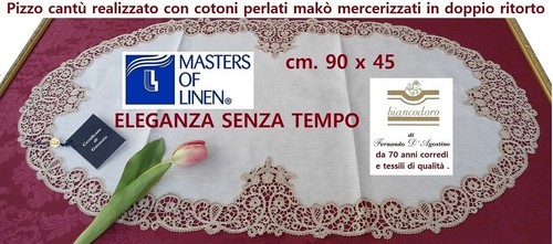 Centro ovale ricamo mano - centro,
