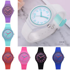 IN SILICONE BIANCO ROSSO COLORI DISPONIBILI NERO BLU FUCSIA OROLOGIO TONDA ro