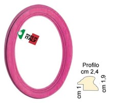 Cornice ovale fuxia opaca in
