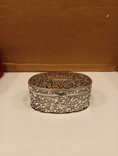 Oval Jewelry Box Silverplated