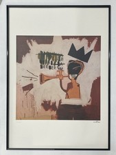 Jean-Michel Basquiat : Lithographie numérotée 50 par 70 cm. Vendue Encadrée