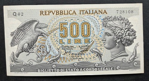 500 lire aretusa decr - 500,