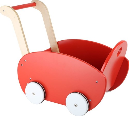Carrello per bambole rosso