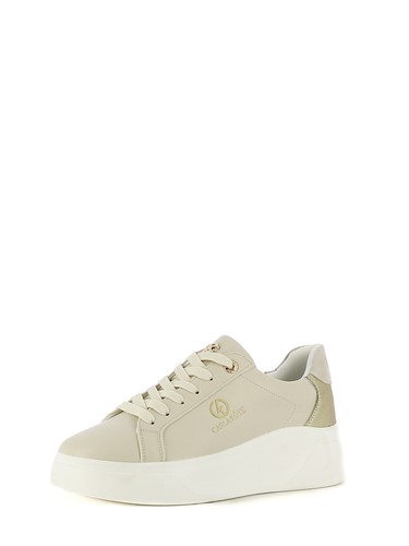 Sneakers stringate donna beige