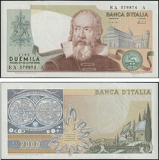 2000 LIRE 8/10/1973 GALILEO