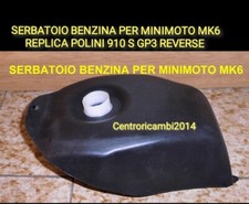 SERBATOIO BENZINA PER MINIMOTO MK6 REPLICA POLINI 910 S GP3 REVERSE  NUOVO
