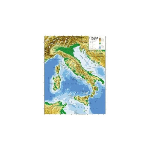 Carta geografica plastificata