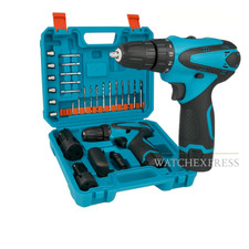 Trapano Avvitatore Doppia Batteria a Litio 18V con LED Valigetta 24 Accessori