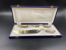 SET SERVIZIO POSATE TAGLIO PORTATE DOLCI DOLCE TORTA ARGENTO 800 LAMA D'ORATA