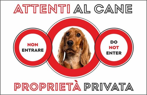 Cartello segnaletico attenti - -,