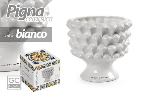 Vaso pigna ceramica - ceramica, piante
