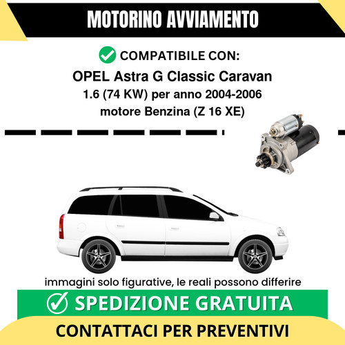 Motorino avviamento opel astra - motorino,