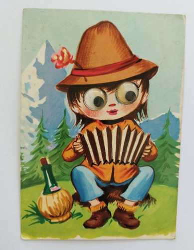 Bz99 cartolina bambini occhi - cartolina,