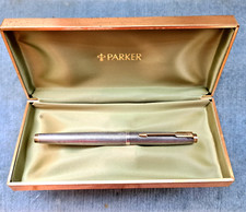 STILOGRAFICA PARKER 75 ARGENTO CESELLATO 1974 PARKER CISELE' GOLD NIB & BOX