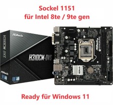 Scheda madre ASRock H310CM-DVS PCI-e 3.0 DDR4 DVI VGA SATA3 socket 1151 8/9 gen TOP