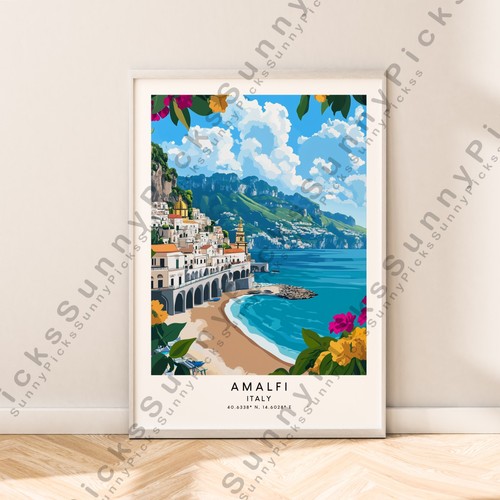 Amalfi coast poster - amalfi,
