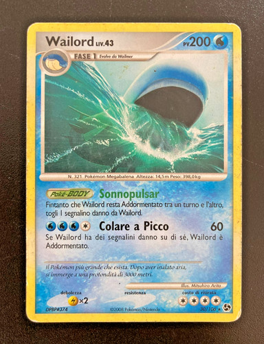 Pokemon card wailord 43 - card,