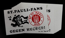 10 adesivi FC St. Pauli sticker St. Pauli tifosi contro destra! Calcio #516