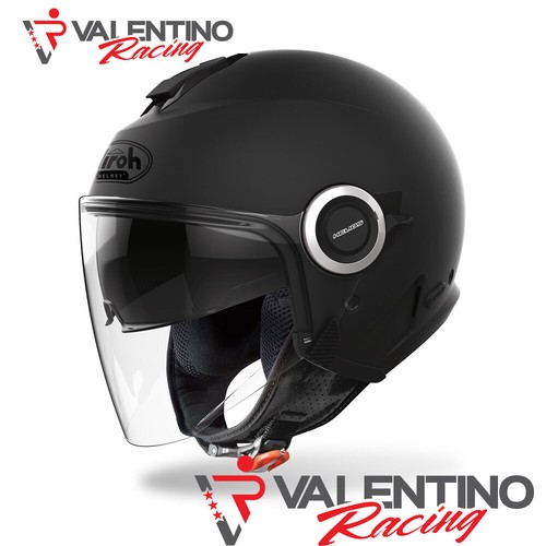 Casco jet airoh helios black - helios,
