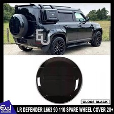 COPRIRUOTA DI SCORTA NERO LUCIDO PER LAND ROVER DEFENDER 90 110 130 L663 2020+