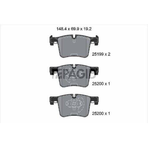 Set pastiglie freno - set, a