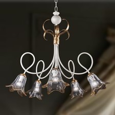 Lampadario ferro battuto