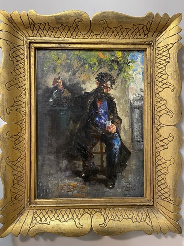 Quadro antico olio tavola - quadro,