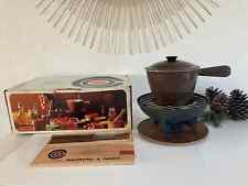 6⚜️ Ancien Service à Fondue Bourguignonne Le Creuset en Fonte Émaillée Vintage