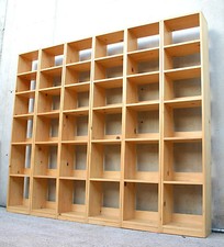 LIBRERIA ANNI 70 IN LEGNO DI PINO MASSICCIO CHIARO - ESPOSITORE PER NEGOZIO