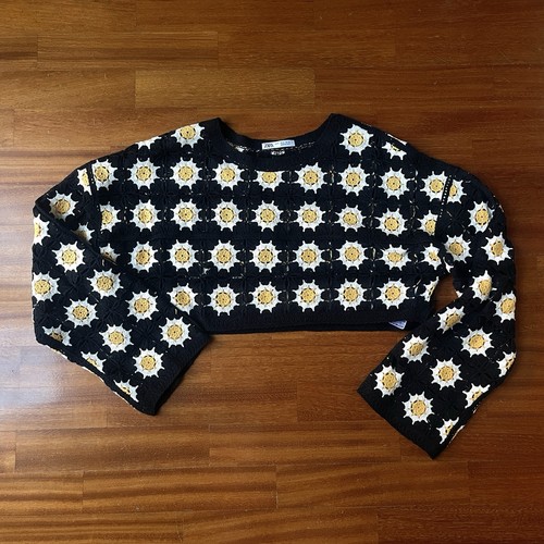 Crop top bucherellato zara - top,