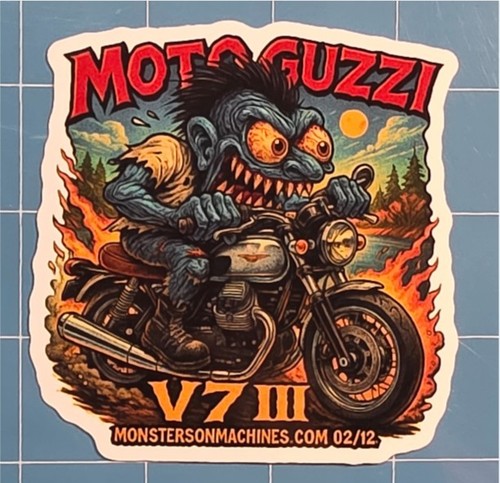Moto guzzi iii 9x9cm - moto,