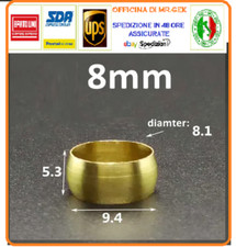 3x BICONO 8mm 5.3*9 impianti GPL / METANO raccordo tubo rame ottone CARICO GPL