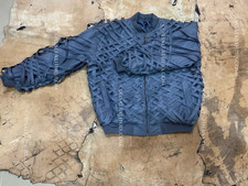 Giacca in pelle intrecciata