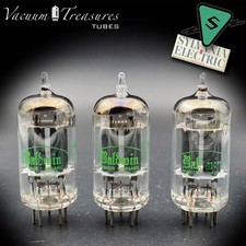 12AX7 ECC83 NOS Baldwin by Sylvania Low Noise Phono Matched Trio Test Strong USA