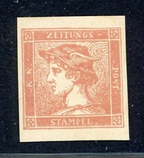 Lombardo Veneto- Francobolli per Giornali - 1851 - Ristampa d'epoca del 3 cent