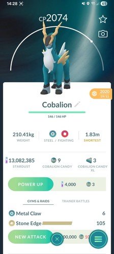 Pokemon cobalion guaranteed - cobalion,