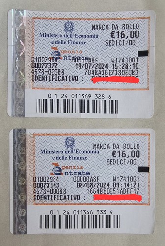 Marca bollo 2024 - da, 16