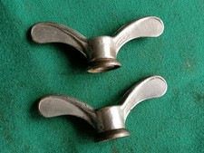 Coppia galletti bulloni a farfalla ruota anteriore Bici Corsa Sportiva d'epoca 