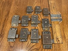 11 antiche serrature SPEGELSTEIN Mortise armadio scrivania schedario cassetto baule curio