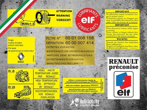 Kit adesivi labels restauro