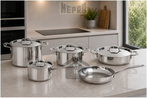 Set pentole acciaio inox - 9, pz