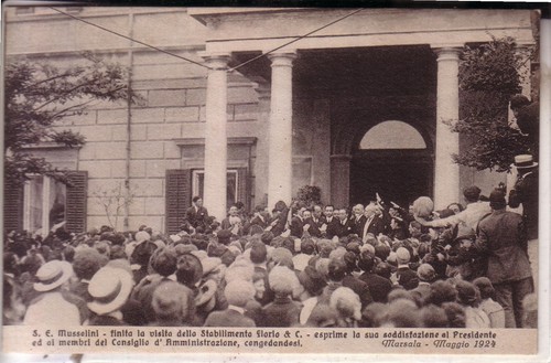 Cartolina marsala mussolini - cartolina,