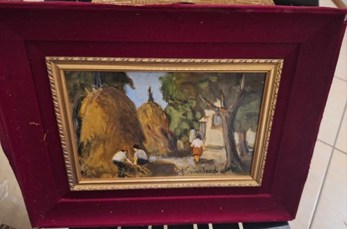 Dipinto olio masonite - ad,