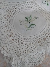 Servizio Da Tavola × 12 ( Tovaglia + 12 Tovaglioli  )  Ricamata Con Applicazioni