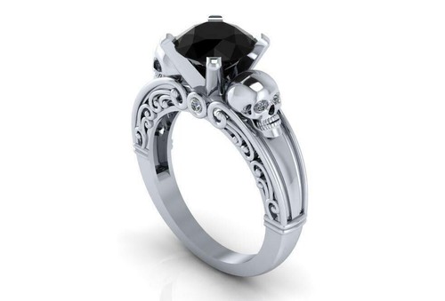 Anello fidanzamento teschio - anello, di