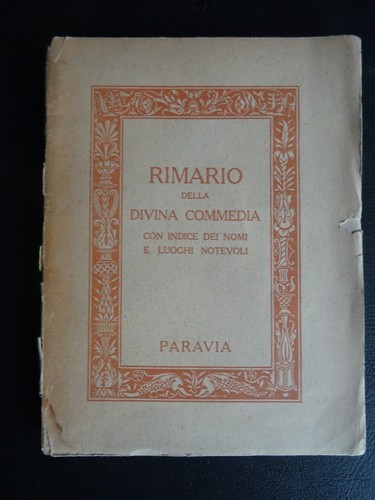 Rimario della divina - "rimario,